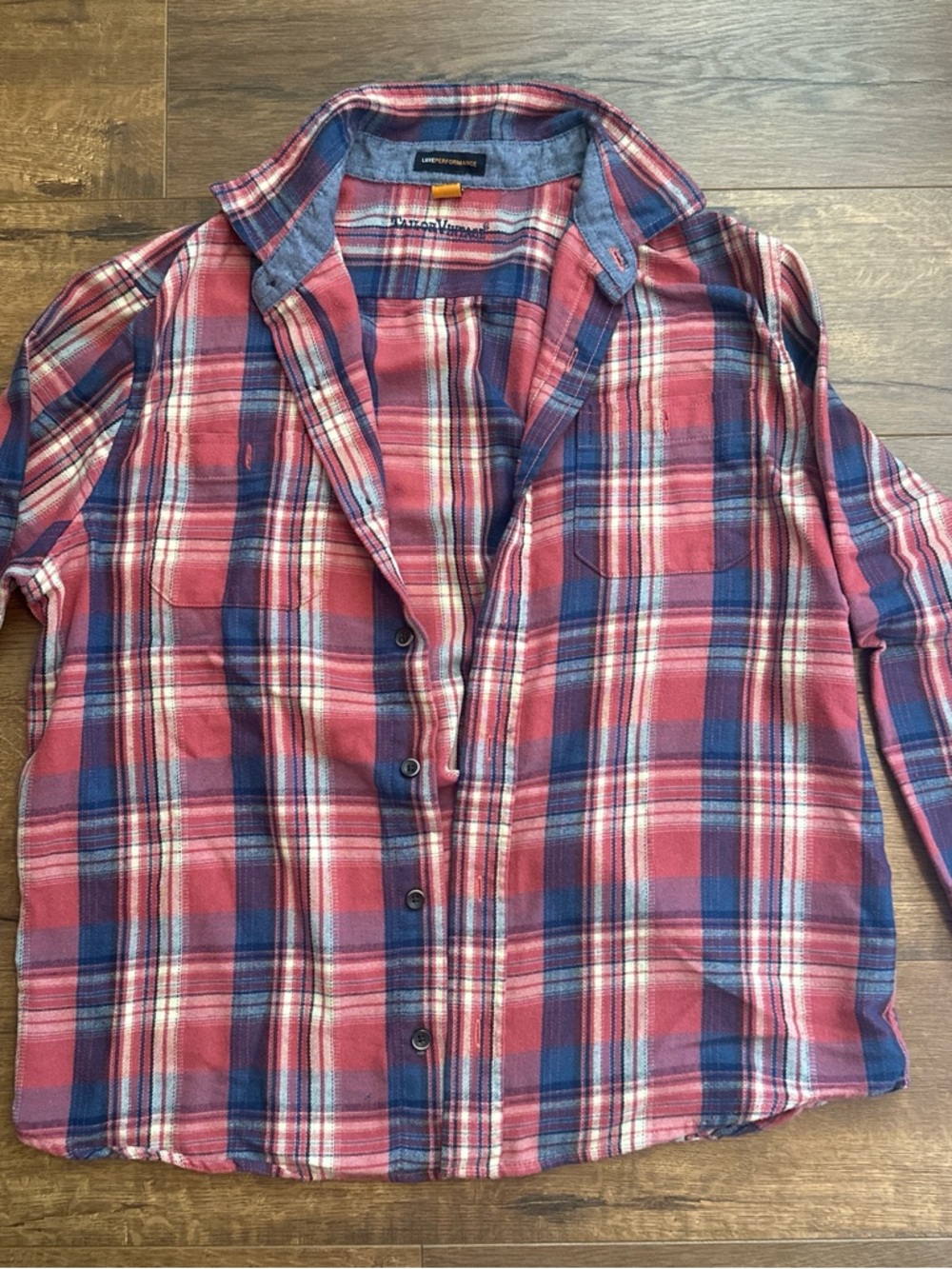 Red & Blue Plaid Button-Up Shirt